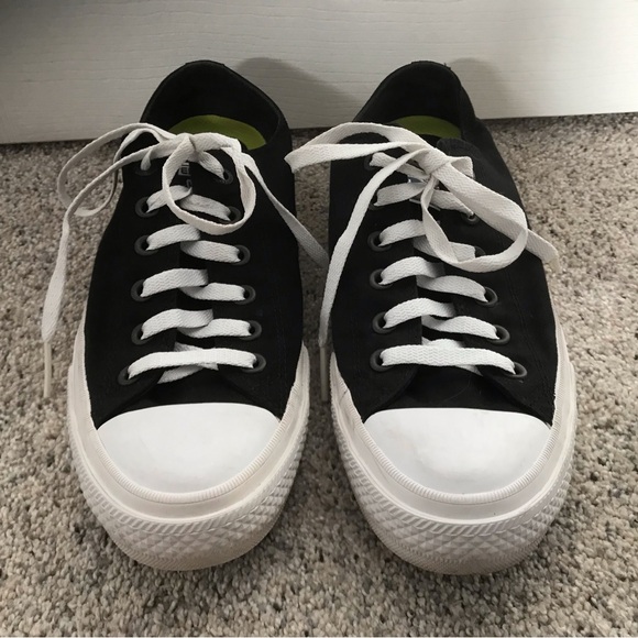 Converse Chuck Taylor II LunarionBlack and White Sneakers. Mens 8 - Picture 15 of 16